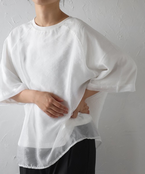 「Bonjour Sagan」 「Gleam」7分袖カットソー FREE オフホワイト レディース_画像5