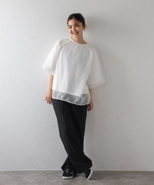 「Bonjour Sagan」 「Gleam」7分袖カットソー FREE オフホワイト レディース_画像6