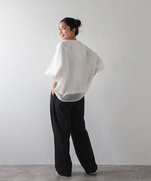 「Bonjour Sagan」 「Gleam」7分袖カットソー FREE オフホワイト レディース_画像7