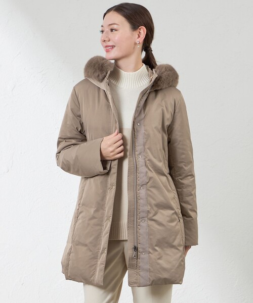 AMACA（アマカ） ダウンコート ダウンジャケット サテンダウン