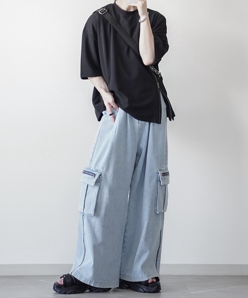 「ELLUV」 半袖Tシャツ S ホワイト メンズ_画像3