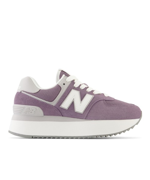 「New Balance」 ローカットスニーカー 24cm パープル レディース_画像3