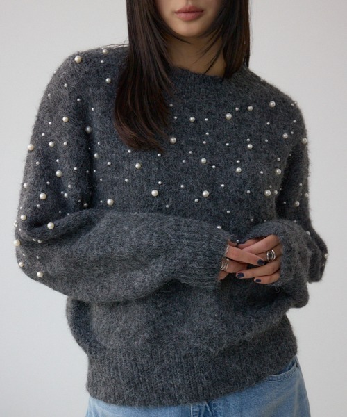 AZUL BY MOUSSY（アズールバイマウジー） ニット セーター パール