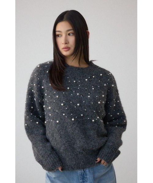 AZUL BY MOUSSY（アズールバイマウジー） ニット セーター パール