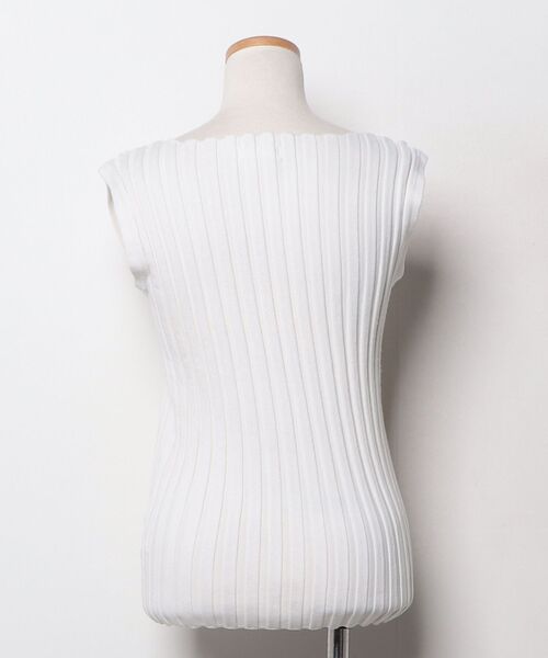 「GALLEST」 ノースリーブニット 38 ホワイト レディース_画像2