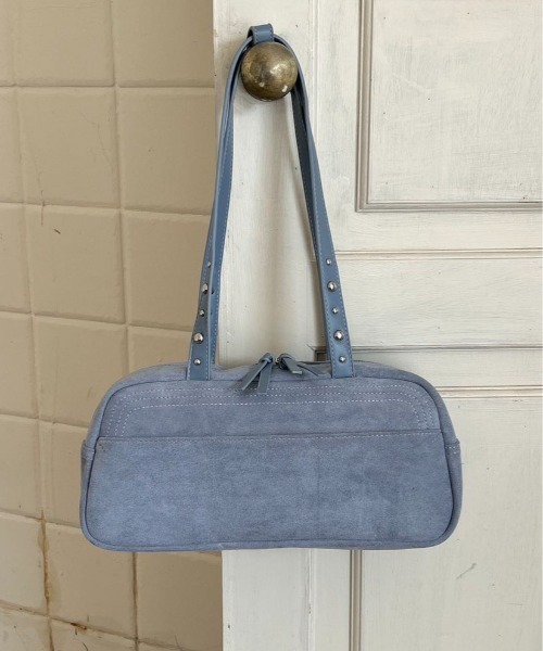 FINEnough ショルダーバッグ バッグ フェイクスエードスタッズボストン