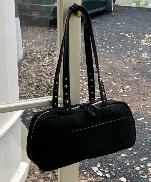 FINEnough ショルダーバッグ バッグ フェイクスエードスタッズボストン