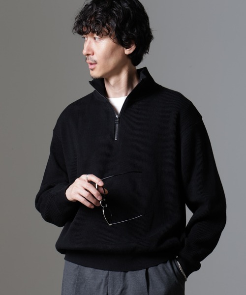 crepuscule（クレプスキュール） 長袖ニット 2 ブラック メンズ