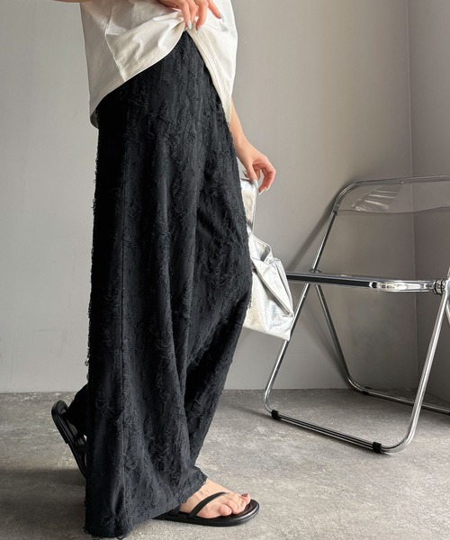 「mily bilet」 「classicalelf」イージーパンツ X-LARGE チャコールグレー レディース_画像3