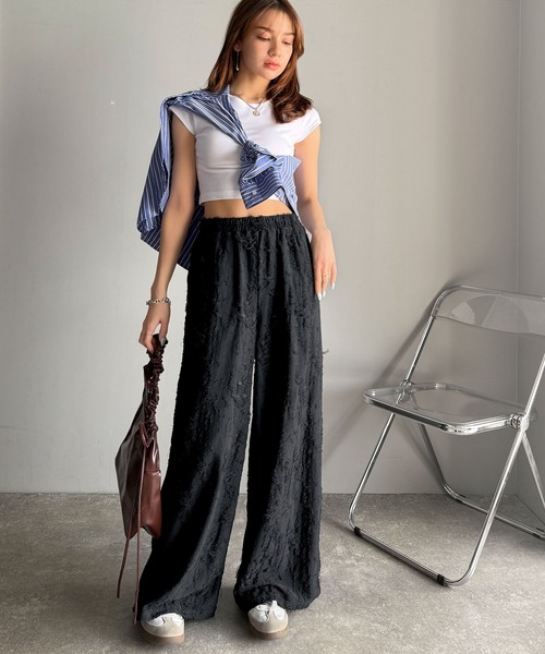 「mily bilet」 「classicalelf」イージーパンツ X-LARGE チャコールグレー レディース_画像6