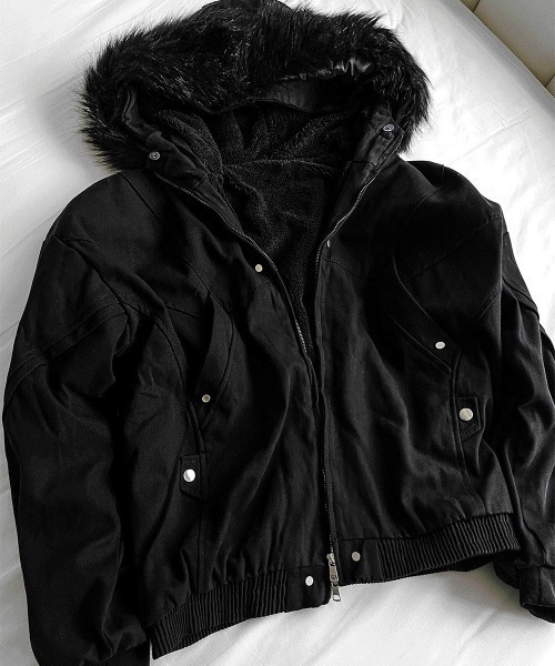COSYHARU（コシハル） ブルゾン アウター フェイクファークロップド