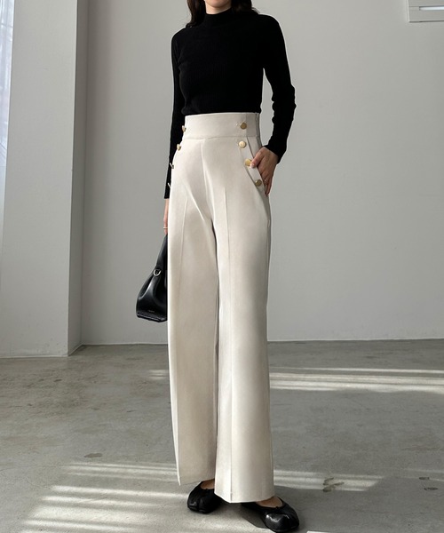 「Louere」 スラックス LARGE ライトブラウン レディース_画像9