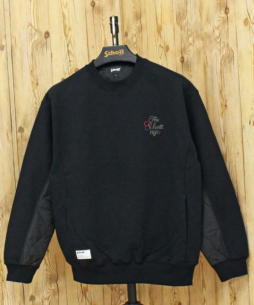 Schott N.Y.C（ショット） トレーナー スウェット QUILTED COMBI. CREW 