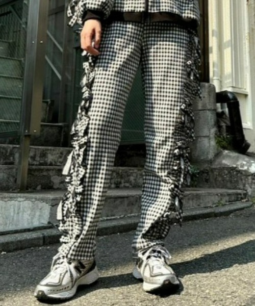 「Candy Stripper」 イージーパンツ 2 レッド レディース_画像2