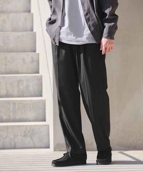 lownn ダークグレー ワイドパンツ 50 lownn ブラック タックパンツ lownn ダークグレー ワイドパンツ 50