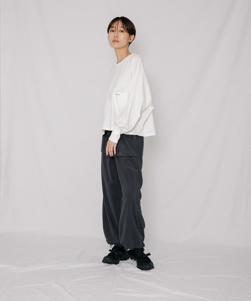 「EKAL」 長袖カットソー ONE オフホワイト レディース_画像3