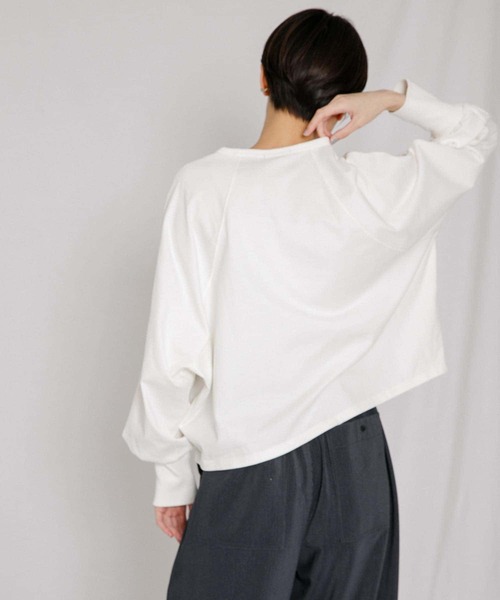 「EKAL」 長袖カットソー ONE オフホワイト レディース_画像8