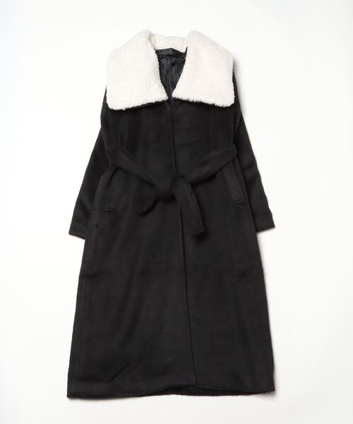 「VANNIE U」 チェスターコート S ブラック レディース_画像2