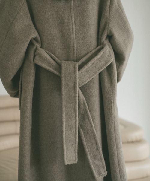 「VANNIE U」 チェスターコート S ブラック レディース_画像9