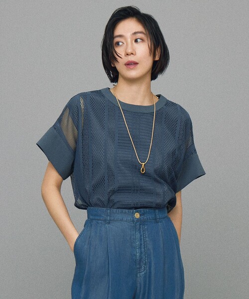 自由区（ジユウク） 半袖Tシャツ 38 ネイビー レディース : ZOZOTOWN 