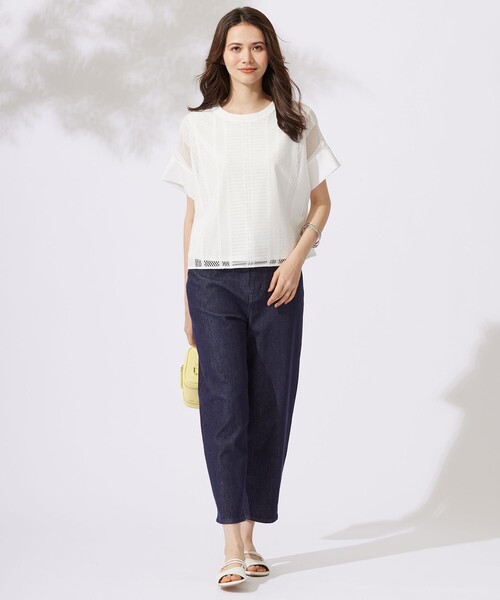 自由区（ジユウク） 半袖Tシャツ 38 ネイビー レディース : ZOZOTOWN 