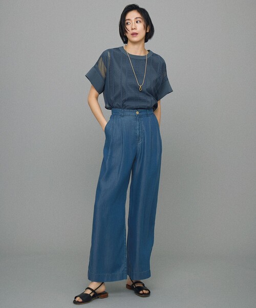 自由区（ジユウク） 半袖Tシャツ 38 ネイビー レディース : ZOZOTOWN 