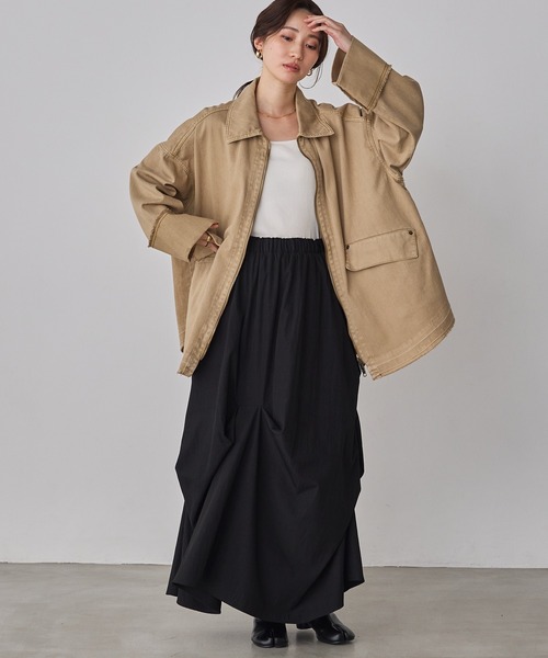 hunch（ハンチ） ブルゾン アウター デニム/ツイル Wジップ オーバー