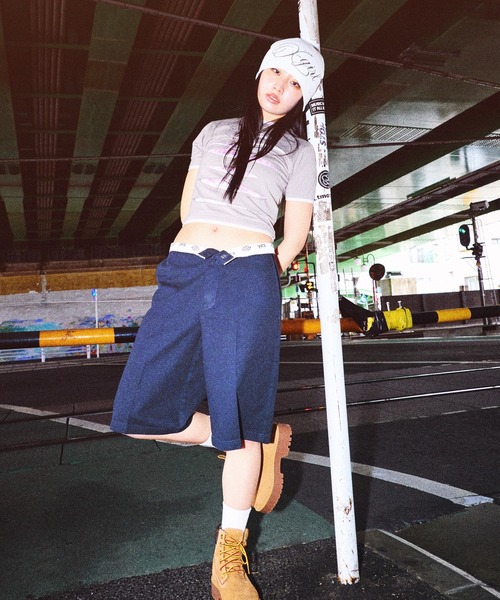 X-girl（エックスガール） ハーフパンツ パンツ × Dickies WASHED WORK