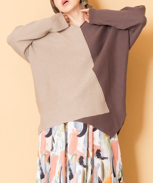 「OSMOSIS」 長袖ニット ONE SIZE ブラック レディース_画像2