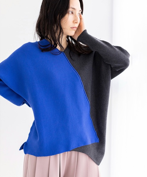 「OSMOSIS」 長袖ニット ONE SIZE ブラック レディース_画像3