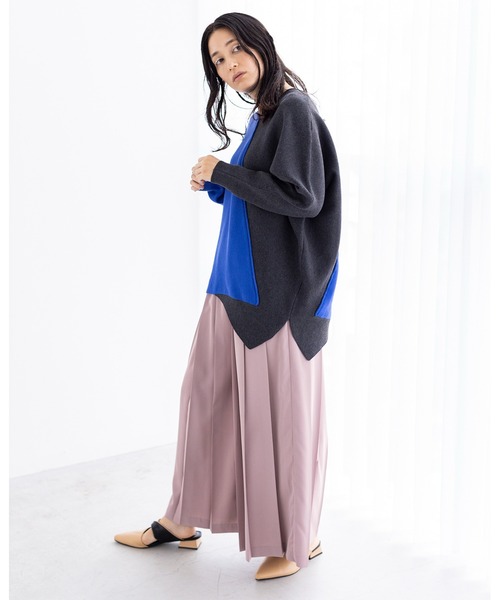 「OSMOSIS」 長袖ニット ONE SIZE ブラック レディース_画像5