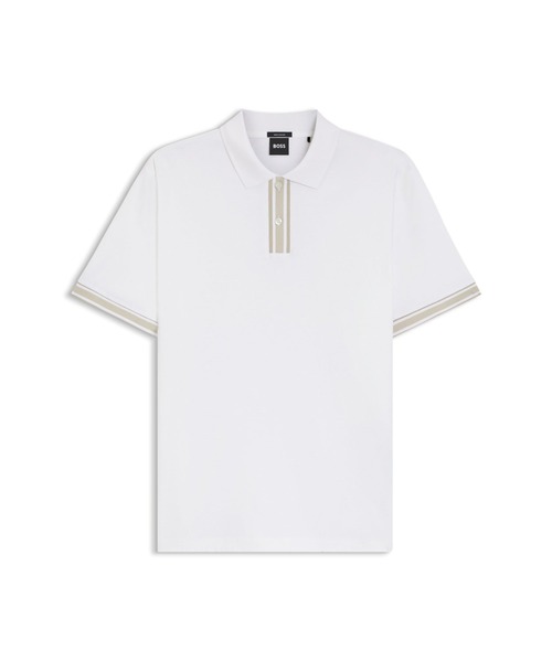 BOSS（HUGO BOSS） ポロシャツ シルケットコットン ライントリム