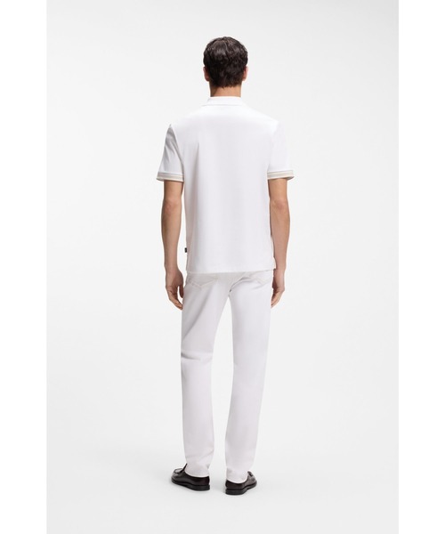 BOSS（HUGO BOSS） ポロシャツ 半袖 シルケットコットン ライントリム