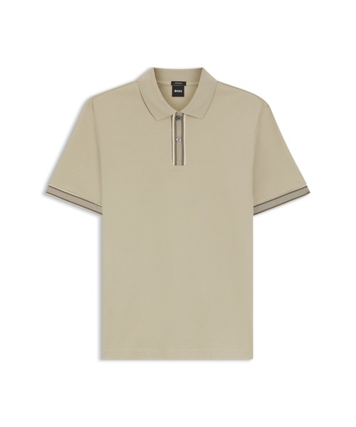 BOSS（HUGO BOSS） ポロシャツ シルケットコットン ライントリム
