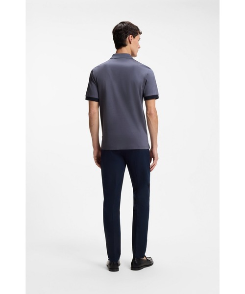 BOSS（HUGO BOSS） ポロシャツ シルケットコットン ライントリム