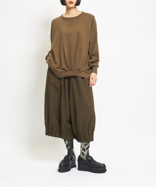 「gomme」 スウェットカットソー MEDIUM カーキ レディース_画像2