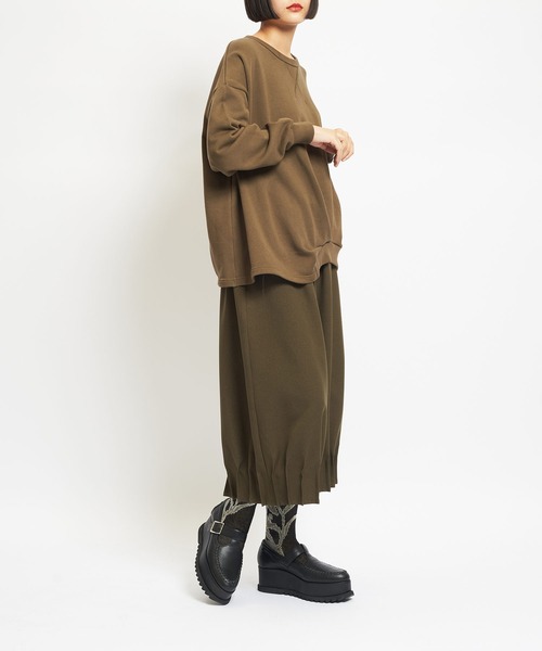 「gomme」 スウェットカットソー MEDIUM カーキ レディース_画像5