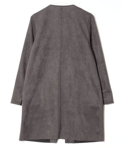 「andme」 ノーカラーコート L ブラック レディース_画像2