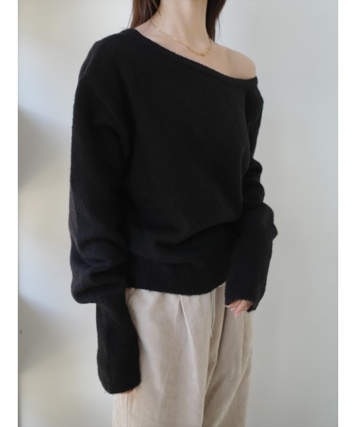 amel（エイメル） ニット セーター オフショルダーオーバーサイズ