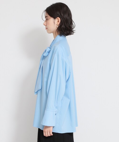 THE SHOP TK ブラウス シャツ 「通勤スタイルに」タックボウタイ