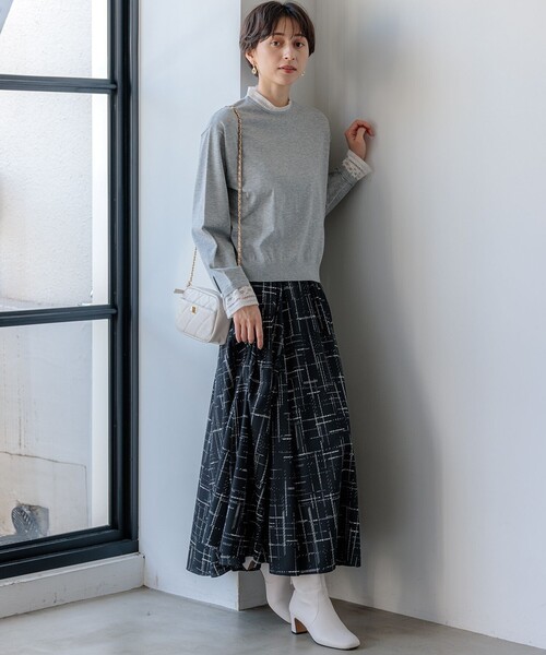 「23区」 長袖ニット 38 ネイビー レディース_画像4