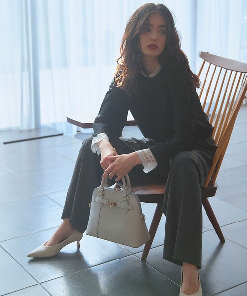 「23区」 長袖ニット 38 ネイビー レディース_画像5