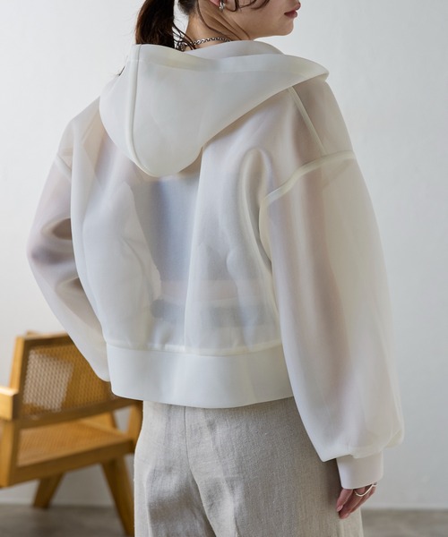 「r.」 ジップアップパーカー FREE ブルー レディース_画像7