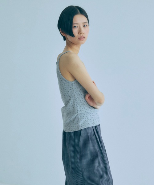 ワイドパンツ パンツ Airy Check Tuck Easy-Pants レディースの画像