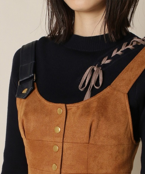 「REDYAZEL」 サロペットスカート MEDIUM ベージュ レディース_画像2