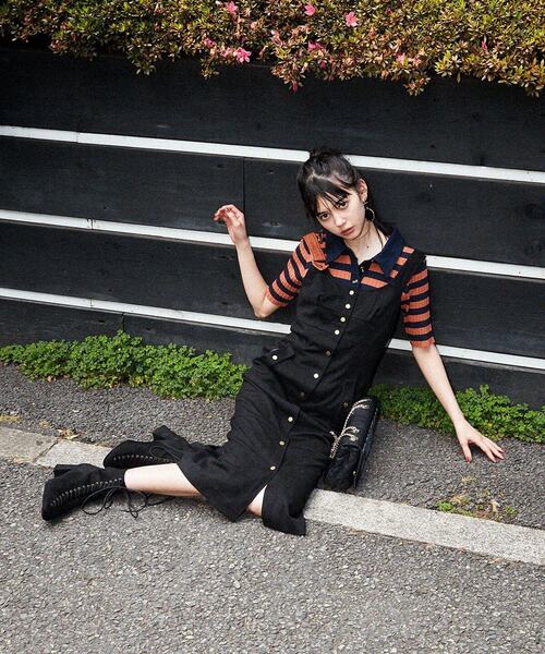 「REDYAZEL」 サロペットスカート MEDIUM ベージュ レディース_画像8