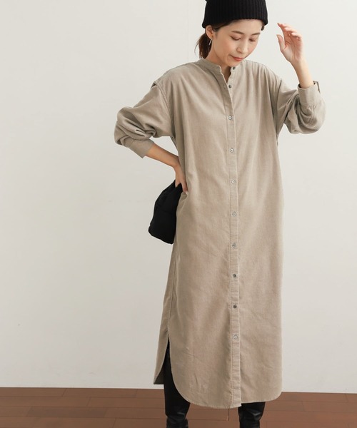 「URBAN RESEARCH DOORS」 長袖ワンピース MEDIUM ネイビー レディース_画像6