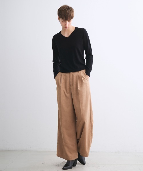 「three dots」 パンツ X-SMALL ヘザーグレー レディース
