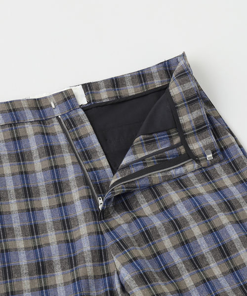 ハーフパンツ パンツ ERL / イーアールエル UNISEX CHECK SHORTS WOVEN メンズ レディースの画像