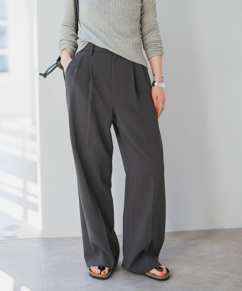 「Spick \u0026 Span」 スラックス 38 ネイビー レディースの画像